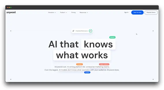 Anyword: AI Platform for Enterprise Marketing Teams